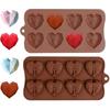 Silicone Chocolate Molds Nonstick Candy Molds for Baking Handmade Truffles Jelly Ice Cube Molds Flower Heart Square Shapes