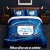 Preston North End Football Design Bed Bedding Set 1 Duvet Cover + 2 Pillowcases Soft Breathable Household Bed Linens