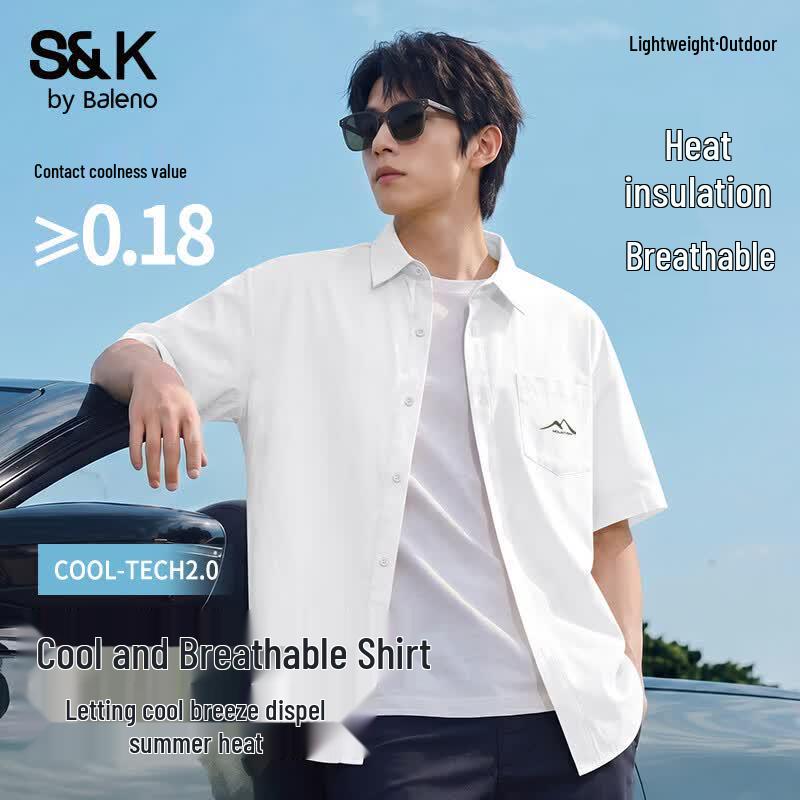 

Baleno S&K Men s Short Sleeve Casual Shirt L