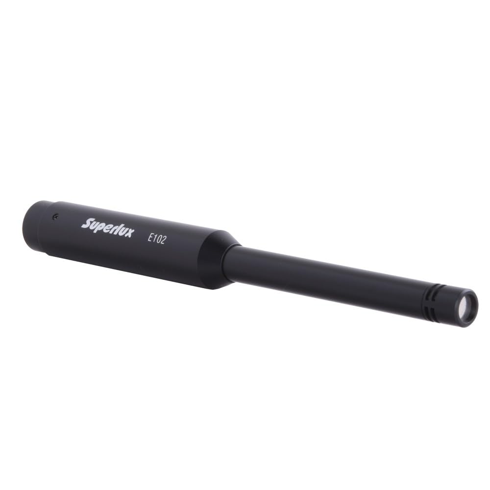 Superlux E102 E102 Cardioid Condenser Microphone for Instruments, Black