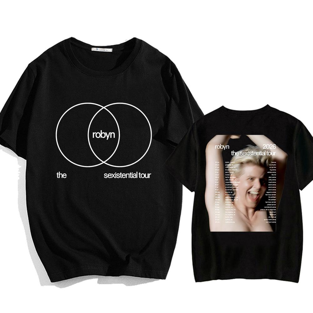 Robyn The Sexistential Tour 2026 T-shirt Summer Short Sleeve Cotton Male Tshirts O-neck Fashion Loose Men//Women Tee Print Merch