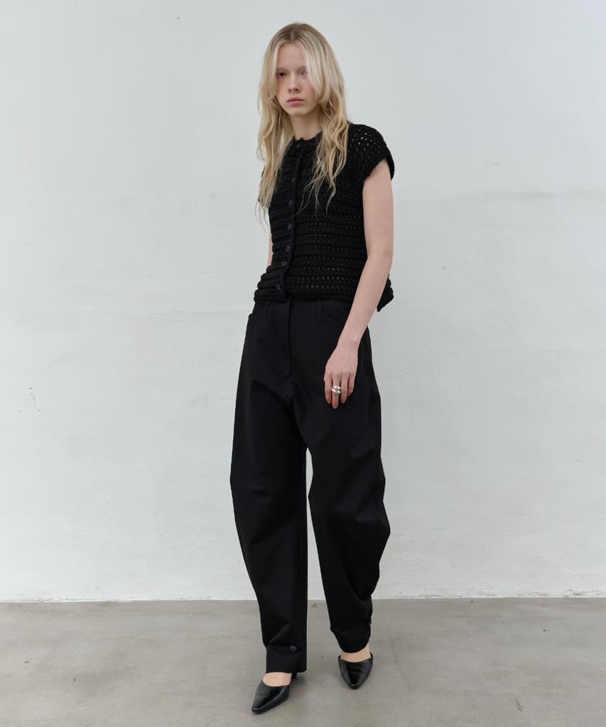 Seolan Cotton Crochet Knit_Black