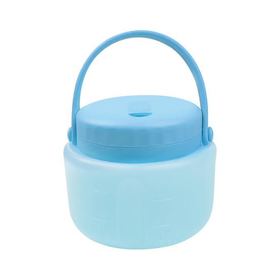 500/1000/1500ml Silicone Ice Bucket with Handles Easy To Clean Smooth Inner Wall Washable Ice Bucket