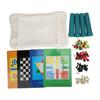 8 In 1 Board Game Set with Chess Draughts Portable Children Square Board Game Table for Ages 3+