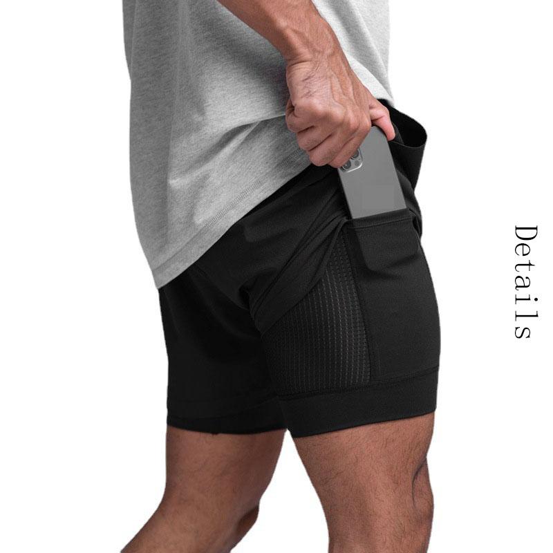 Men's Summer Muscle Size Shorts Simple Leisure Quick-Drying Shorts Exercise Loose Belt Bile Blue Ball Shorts Fitness Stretch 5" Shorts