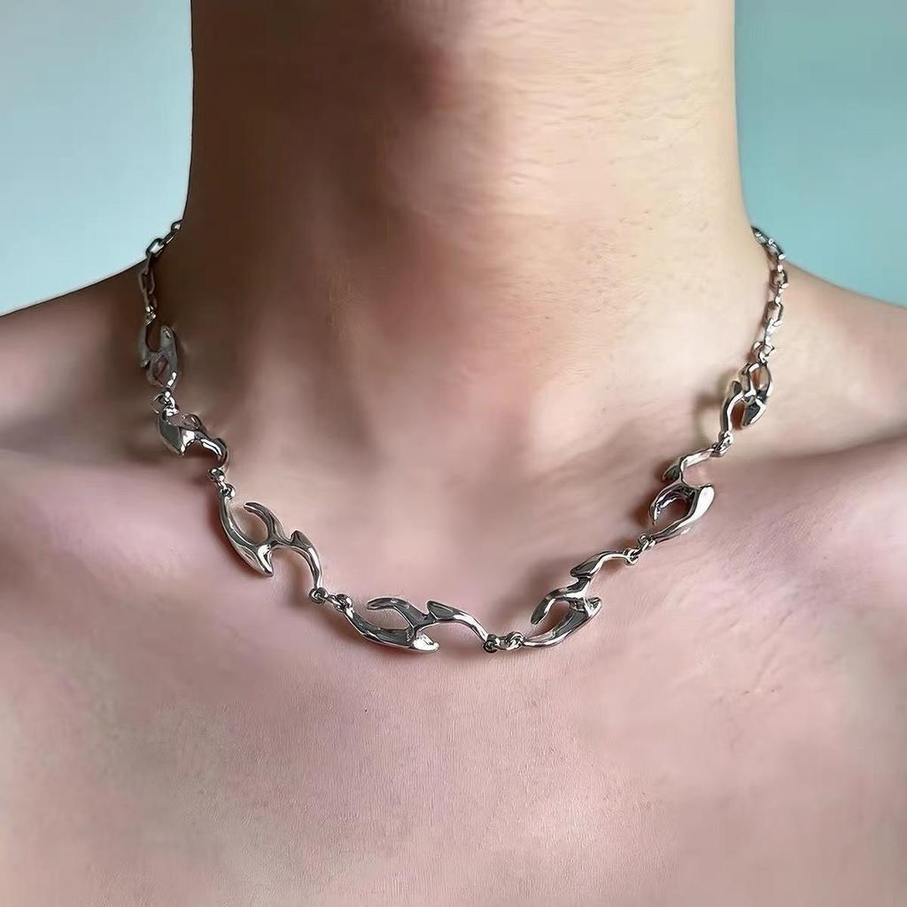 Hip Hop Unregelmäßige Titanstahl Halskette für Mann Luxus Halsband Kette Unisex Schmuck Street Punk Choker Zubehör Großhandel