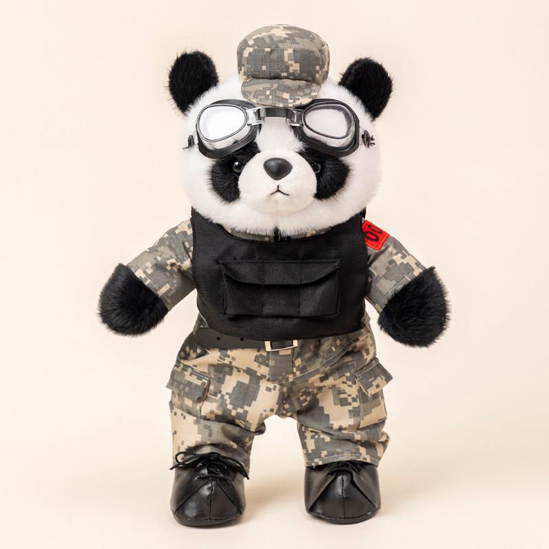 Soft And Cuddly Panda Army Plush Toy Rabbit Soldier Figure Perfect For Gifts