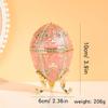 1Pc Faberge Egg Style Enamelled Jewelry Trinket Box Hinged Unique Gift for Home Decor