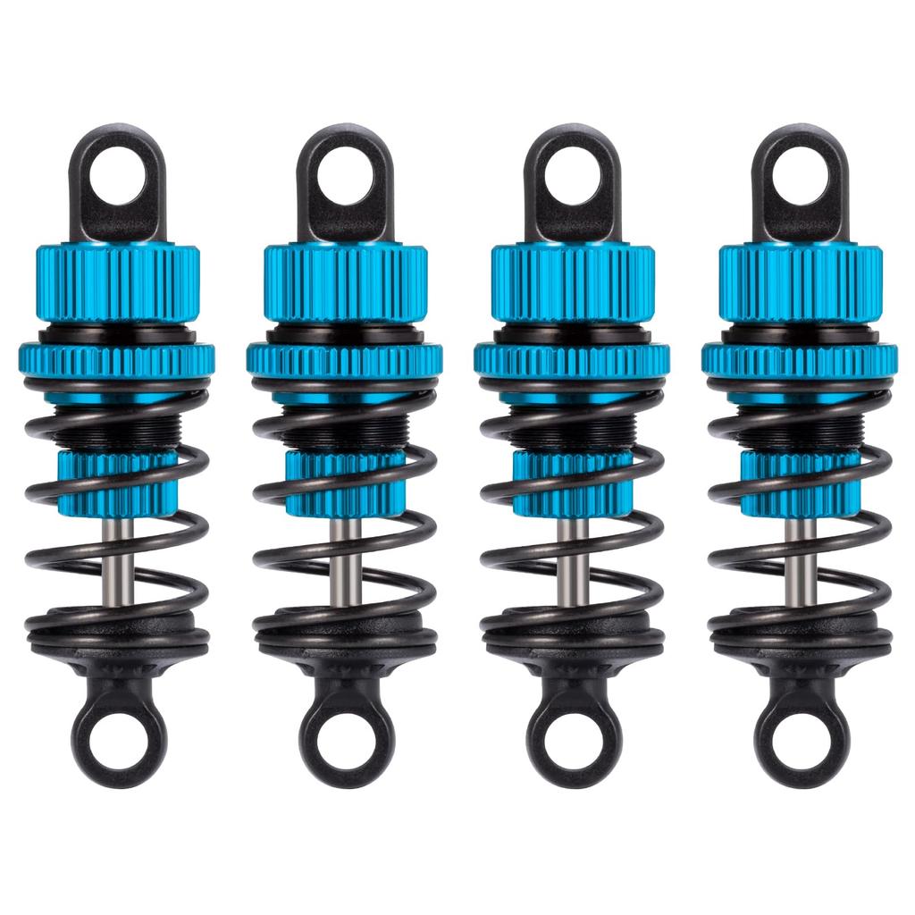 TRZX 4pcs 52mm RC Oil Shock Absorber Front & Rear Damper Kit Upgrade Parts for Tamiya M03, M04, M05, and M06 1/10 RC Touring Cars (Blue, 52mm)