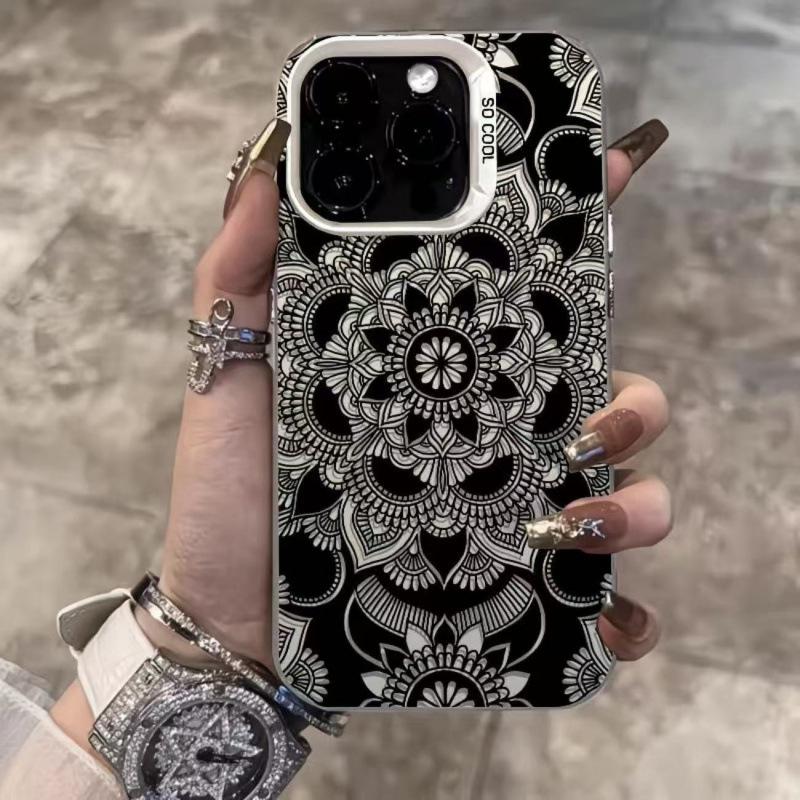 Retro Totem Pattern Phone Case for Apple iPhone 12 to 17, Cross-Generation Creative Design