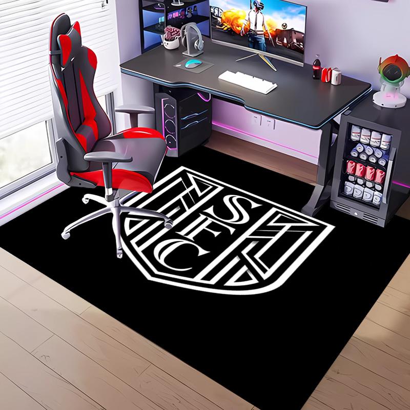 1pc Santos SFC logo Entrance Mat, Non-Slip Mat Area Rug,Room Decor, Outdoor Decor, Kitchen Rug,Doormat - Machine Washable, Easy to Clean