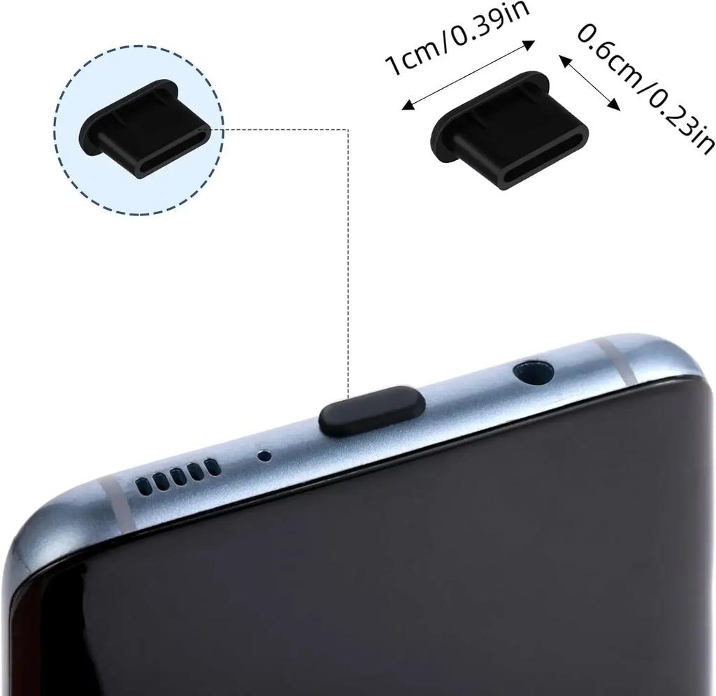 10/1PCCS Type-C Dust Plug USB Charging Port Protector Silicone Anti-dust Plug Cover Cap for Samsung Huawei Xiaomi Phone Dustplug