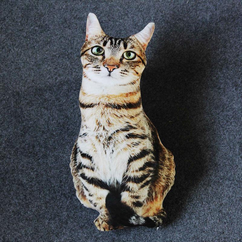 

Креативная имитация 3D кошка подушка для бросания плюшевая игрушка кошка животное кукла девочка кровать подушка для сна 50cm（0.32kg）