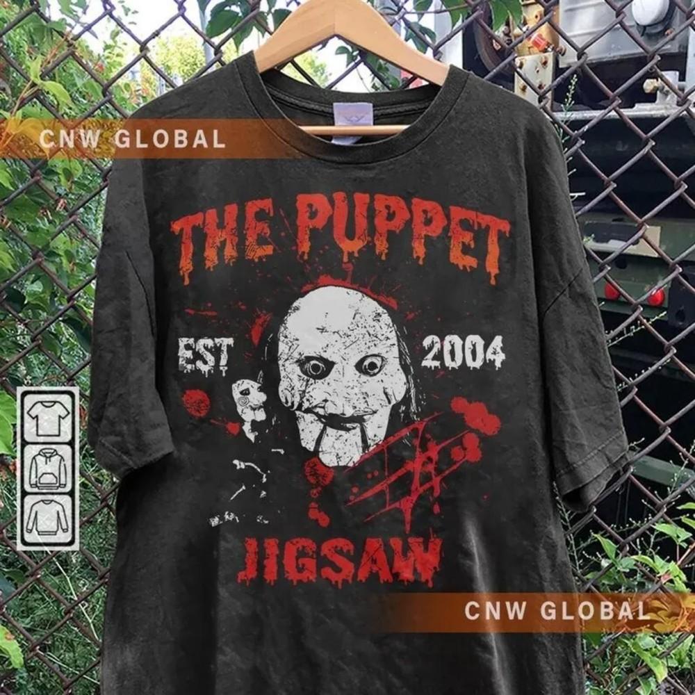 Jigsaw Movie Shirt, Saw Vintage 90s Graphic Unisex Tshirt For Men Women KH10114 Unisex T-Shirt M