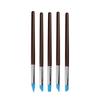 5-Piece Wooden Handle Silicone Brush Set for Ceramic and Polymer Clay Sculpture