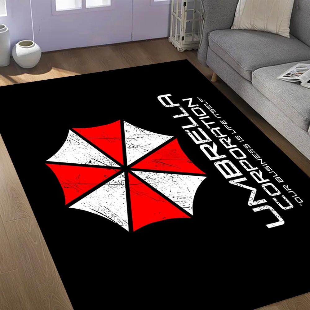 Umbrella Corporation Logo Floor Mat Design for Hallway Study room Dining Room Foyer Antislip Carpet Anime Office Decor Wedding Party Gift