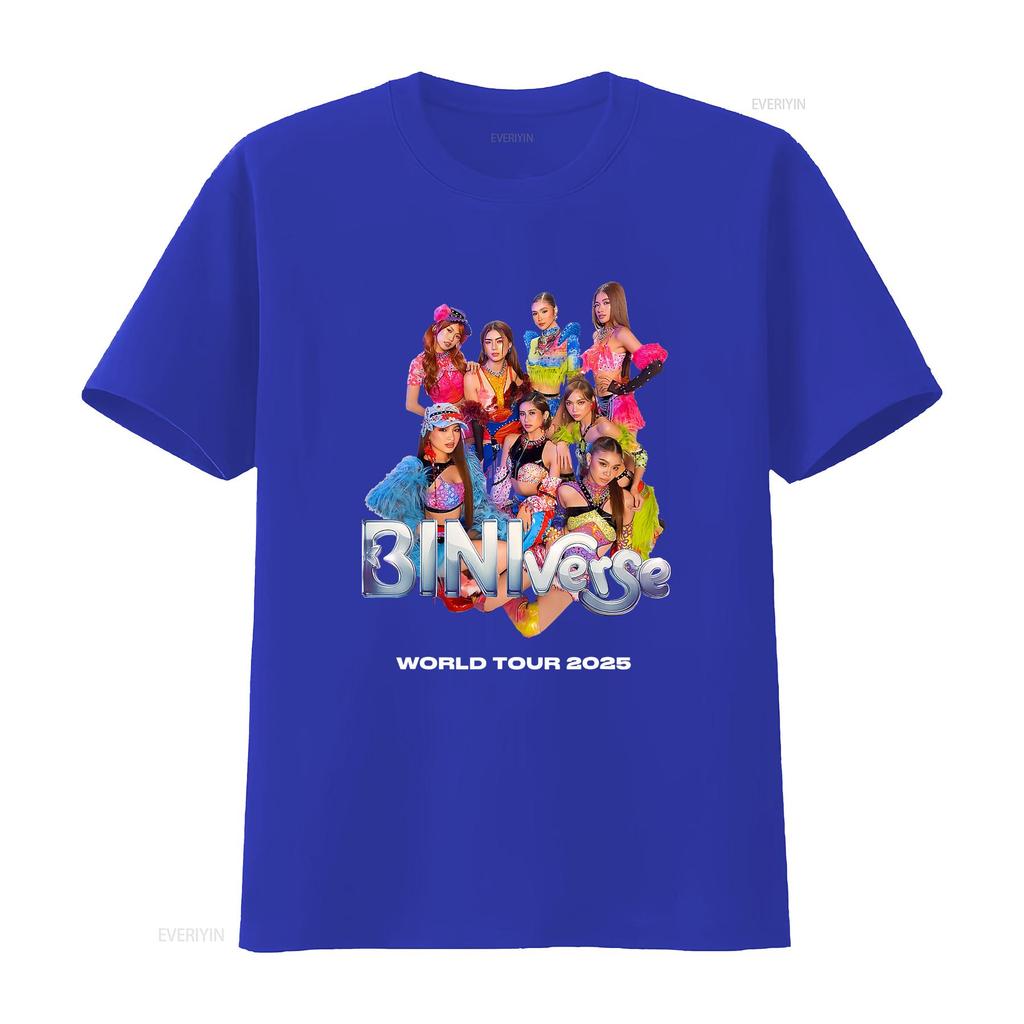 Bini Biniverse Welttournee Daten auf der Rückseite p pop T-Shirt vintage gewaschen Herren Streetwear Designer Kleidung Grafik Unisex