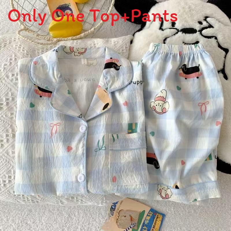 Cloud Cotton Short Pajamas Set With Breathable Fabric For Youth Women Summer Sleepwear