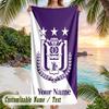 Beach Towel Anderlecht FC Print Custom Name Text Soft Towel for Swimming Pool