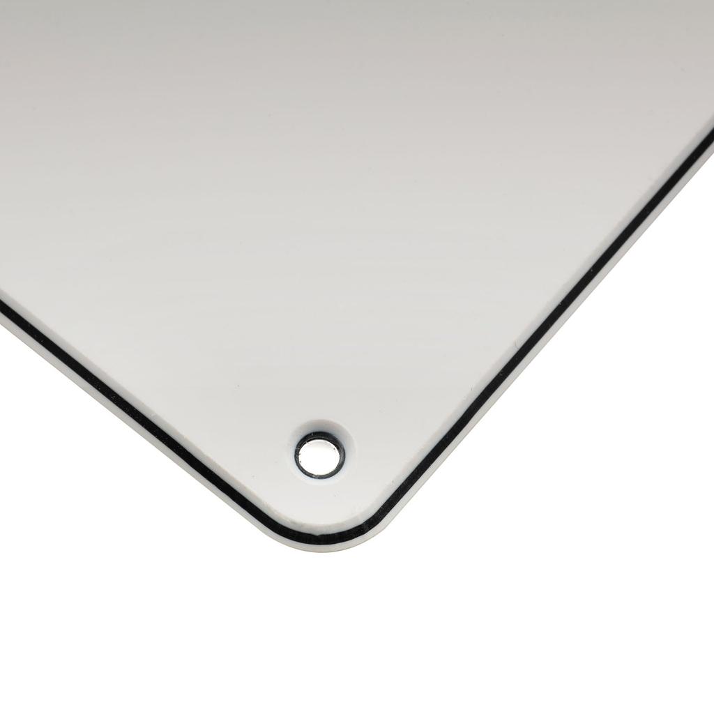 Musiclily Pro ST HSS Tremolo Cavity Backplate for Squier Sonic Strat Electric White 6-Hole Guitar, 3-Ply,
