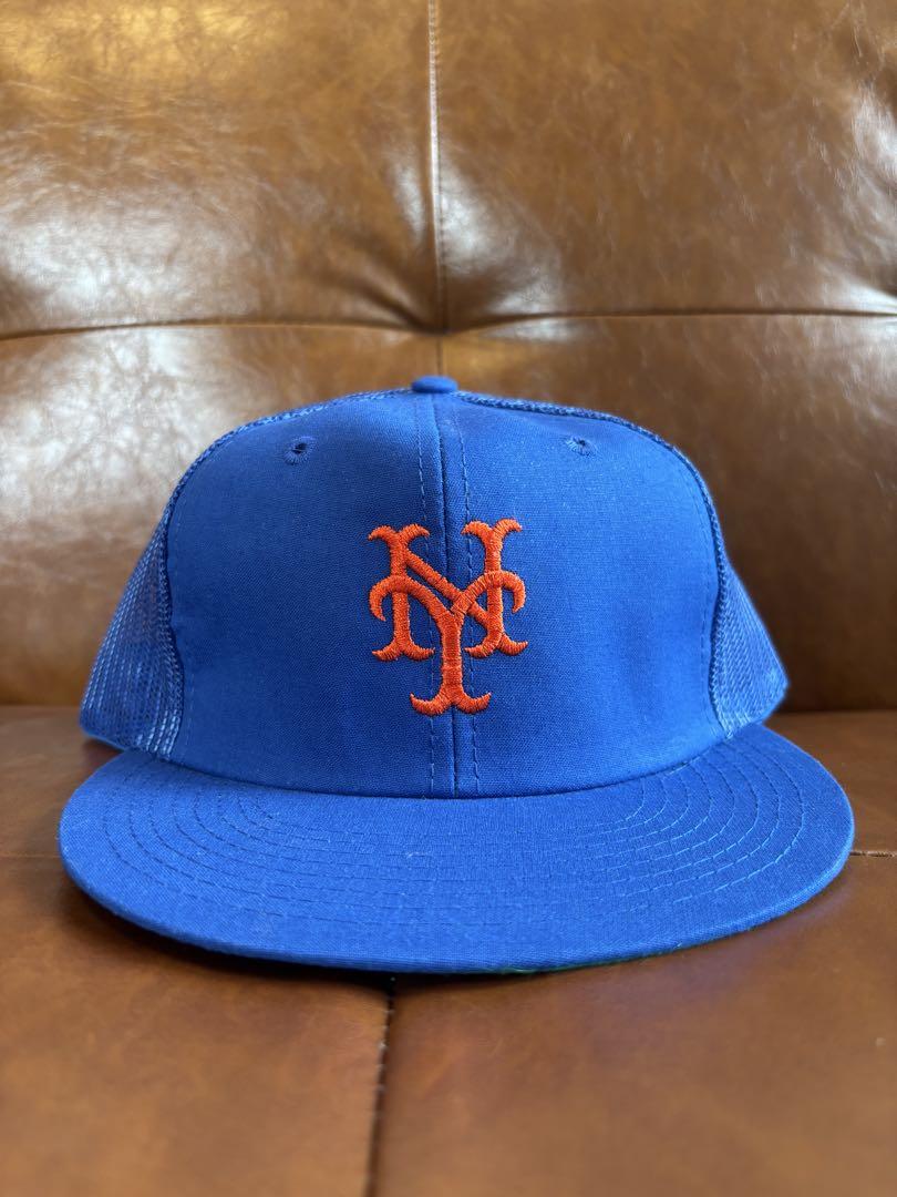 

[USED] 80s/90s Deadstock New York Mets Mesh Cap with Green Brim Lining