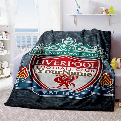Liverpool Customize Your Name Blanket Throw Customizable Blanket Ultra-Soft Versatile for Couch Living Room Bedding Office for All Occasions