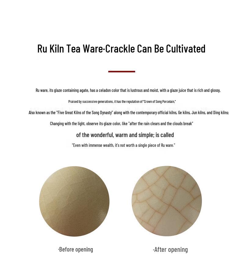 Portable Ru Kiln Tea Set: Light Luxury Travel & Car-Mounted Drinkware for Camping & Business Trips