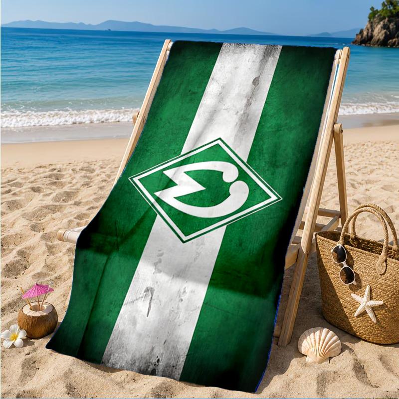 Werder Bremen Fußball Strandtuch, Schnelltrocknend, Pflegeleicht, Geeignet für Fitness und Strandurlaub, Sport-Essential