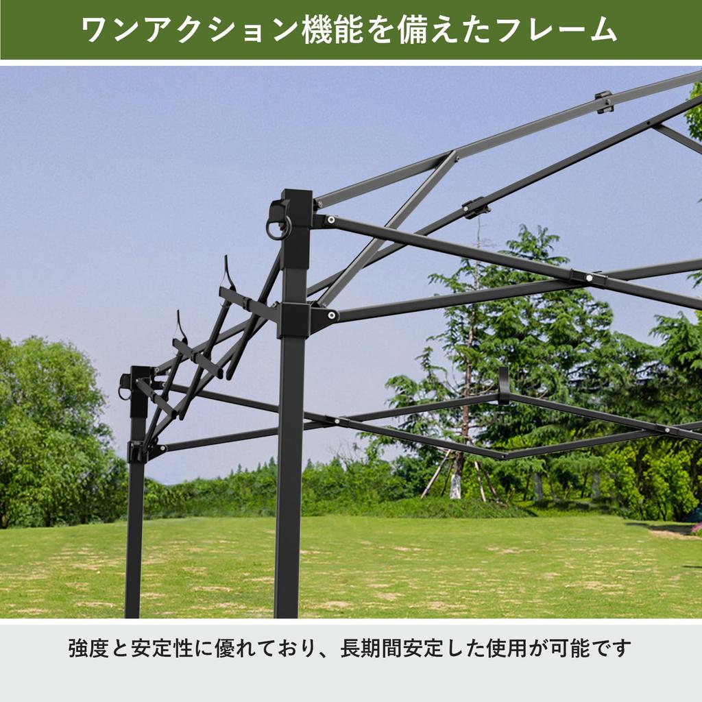 Litake Tarp Tent Easy to side sheets highly and UV heat tarp storage bag olive green One-touch [1.8x1.8m] assemble, included, water-resistant