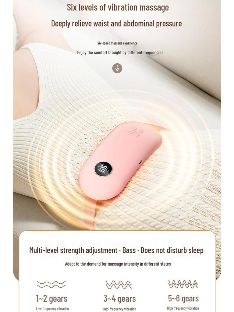 Cozy Uterus Heating Belt & Cartoon Doll: Vibration Massage & Lumbar Support Hot Compress - Perfect Period Comfort Gift.