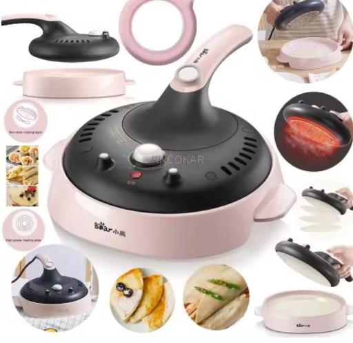 220В Автоматична машина для млинців Побутова маленька машина для печива Рулонна шкіра Електрична сковорода для випікання млинців Тортілья Млинцева сковорода 600Вт