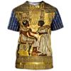 Vintage Ancient Egypt 3D Printed T-shirt Men's Women's Summer Casual Short Sleeve Tshirts Fashion Street Round Neck Tee Tops