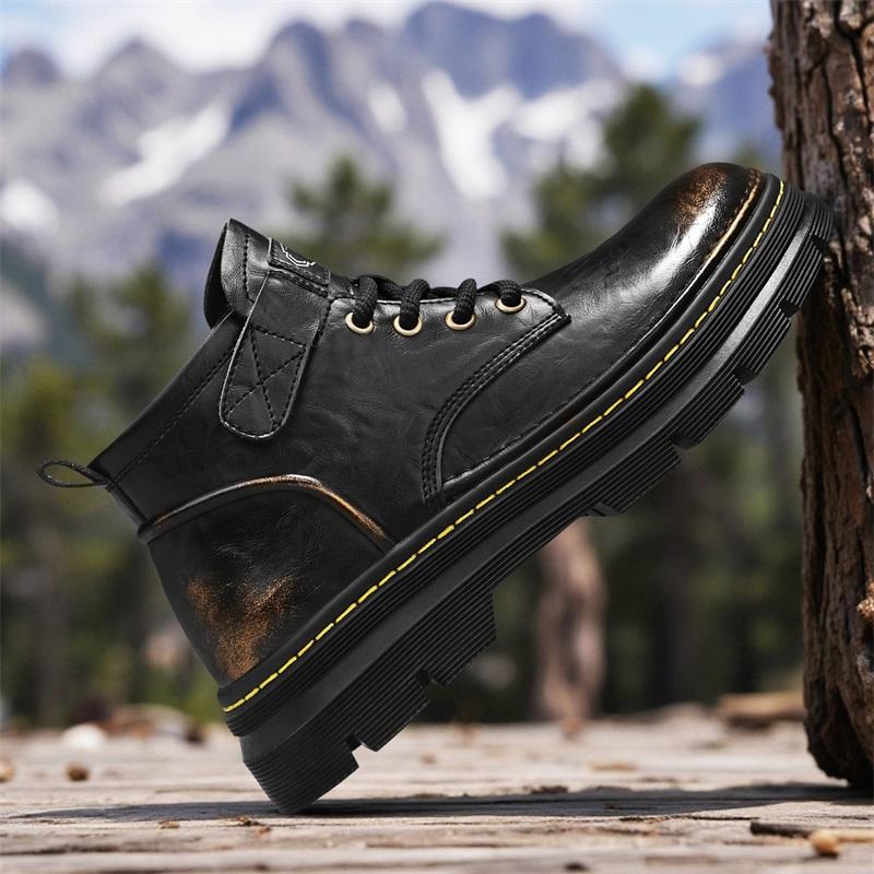 Mens Boots Durable Winter Boot Senior Comfortable Non Slip Cowboy Boots Man Casual Outdoor Sneakers