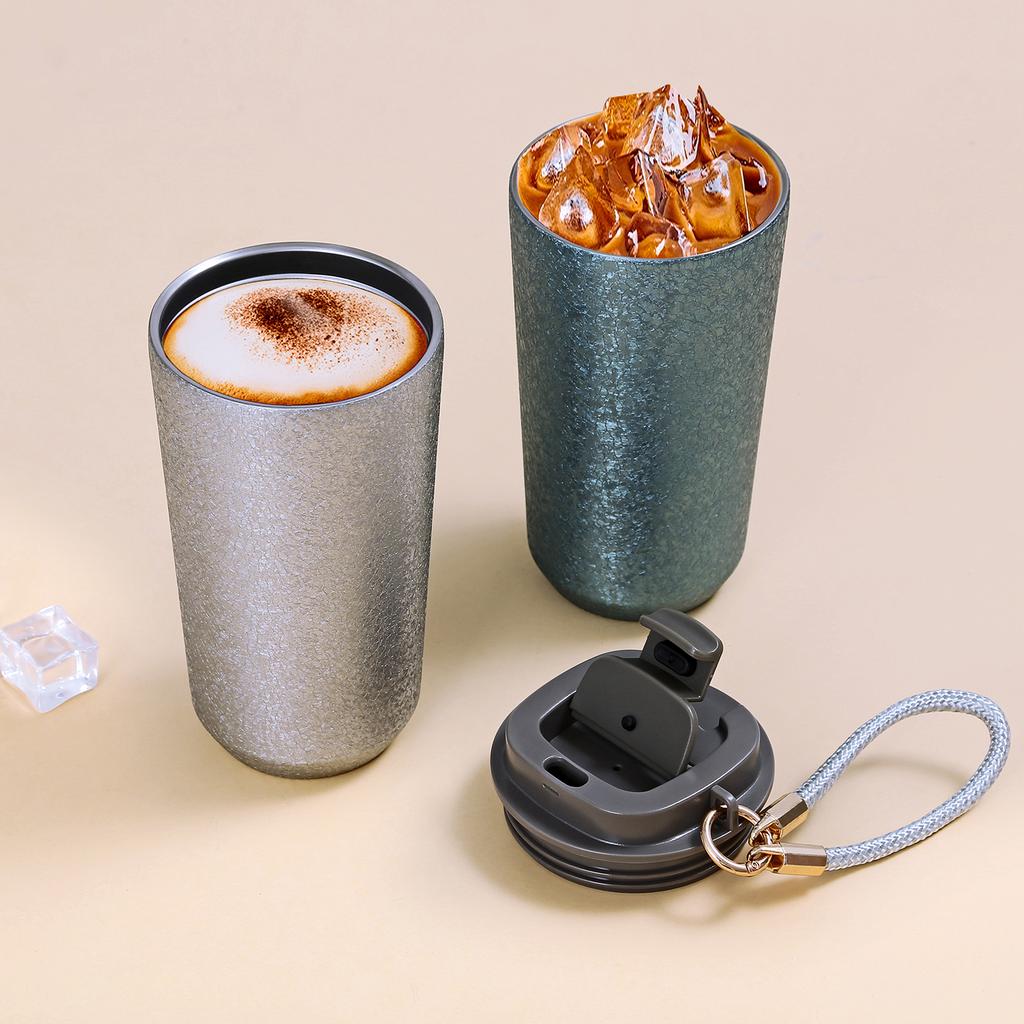 Titanium Coated Thermos Coffee Tea Tumbler Stainless Steel Insulated Car Thermal Mug Portable Cup Water Bottle Ti Vacuum Flasks
