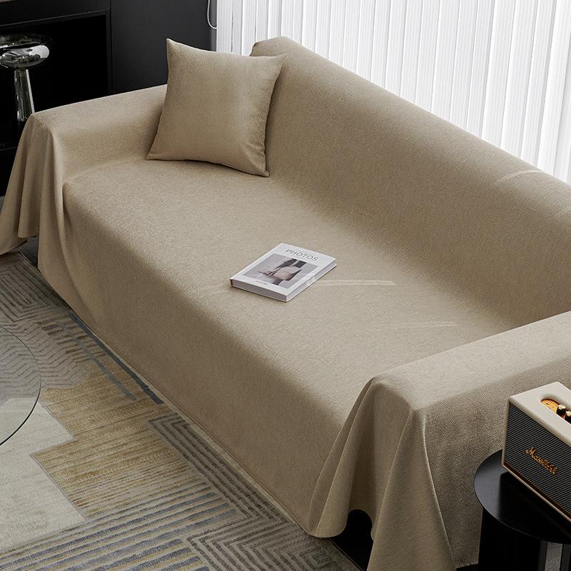 Solid Color High-Grade Rock Sofa Towel Chenille Anti-Scratching Sofa Cover All-Inclusive Universal Cover Non-Slip Mat Cover Cloth