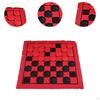 Checkers Board Game Set Draughts 3 in 1 Indoor Outdoor Yard Tic TAC Toe
