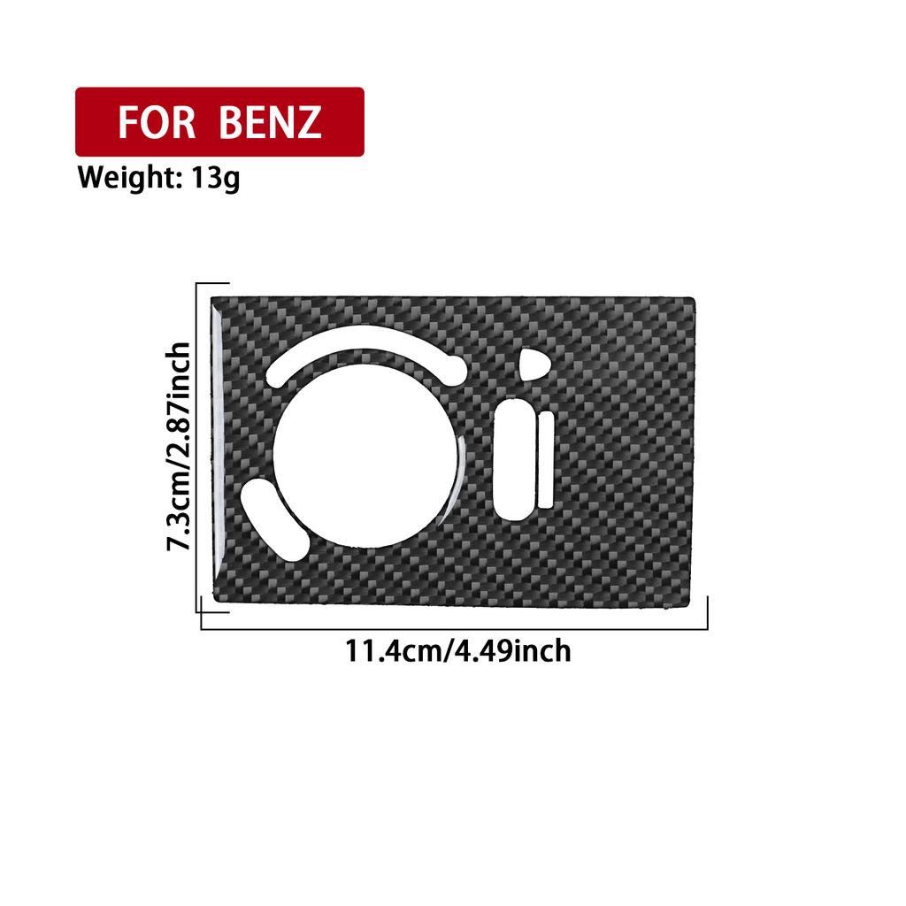 For Mercedes‑Benz Vito W639 2006-2014 Carbon Fiber Headlight Switch Control Panel Cover Trim Car Accessories Decoration Sticker