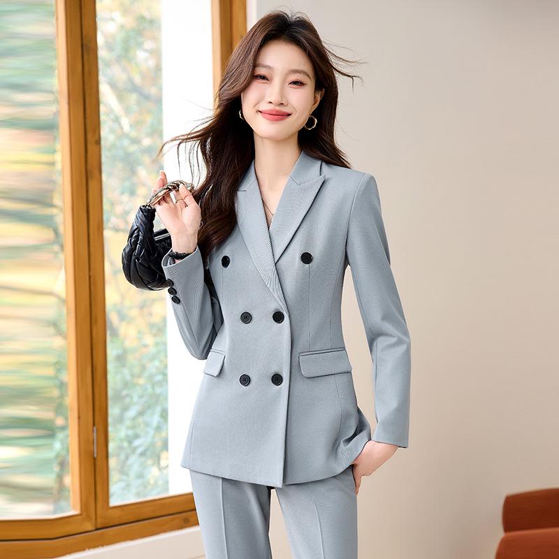 Women's Professional Suit Set: High-End Black Formal Wear for Interviews and Office