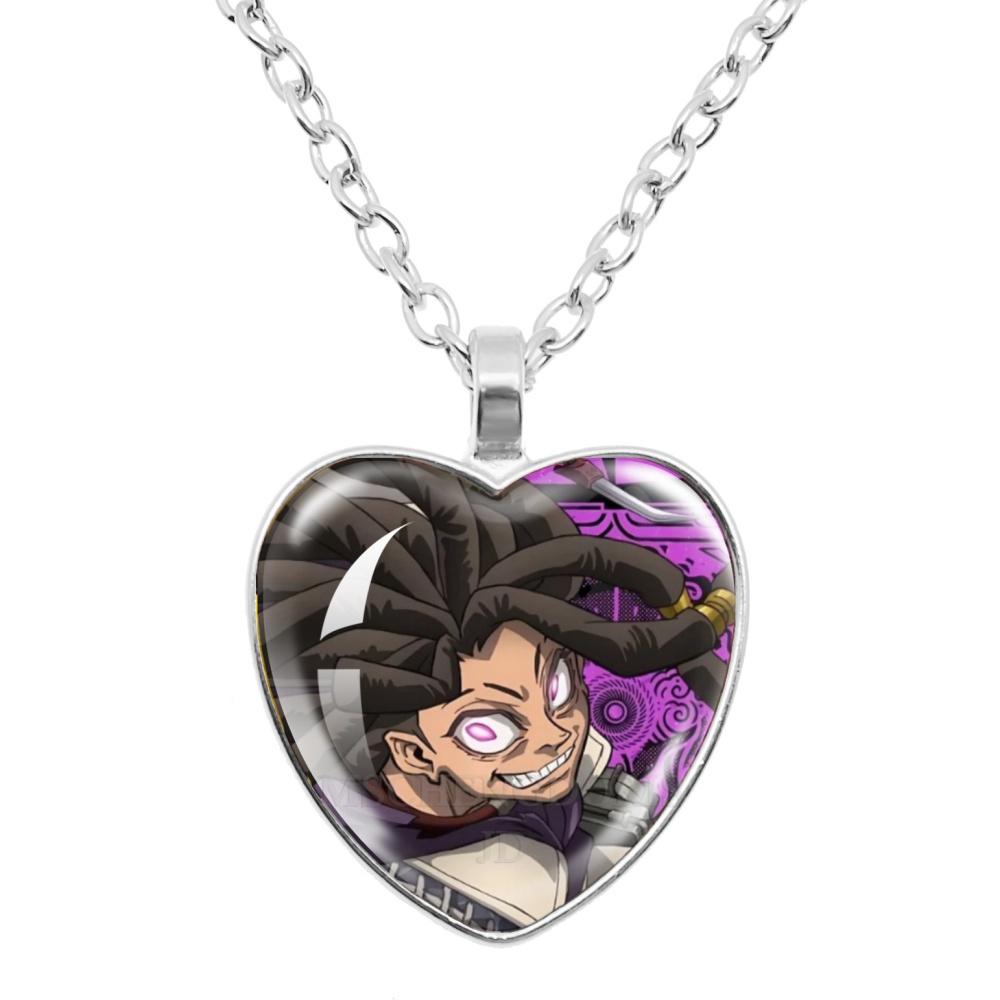 GACHIAKUTA Halskette Glas Herzform Anhänger Halskette Gachiakuta Zeichentrickfigur Halskette Schmuck Dekoration Fans Sammeln Geschenk