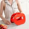Plastic Pot Lid Storage Rack Fruit Shape Drainage Chopping Board Rack Space Saving Cream Color Cutting Board Holder for Home