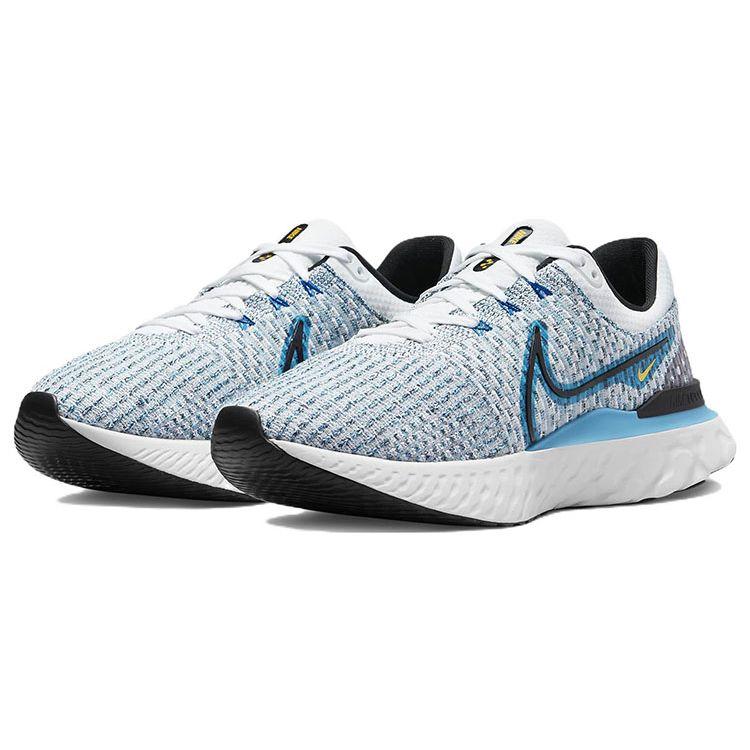 Nike React Infinity Run Flyknit 3 White Blue Orbit Men Sneakers Chlorine-Blue Black DH5392-102