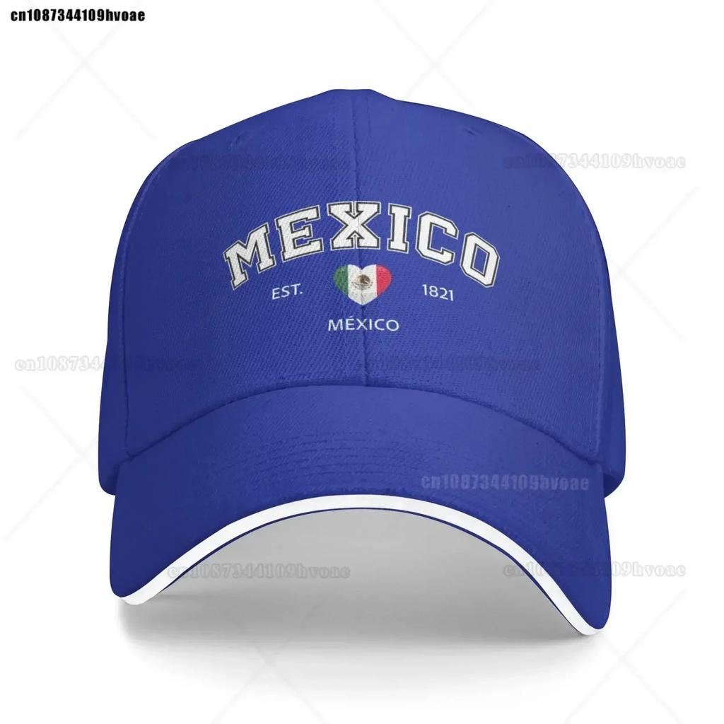 Mexico Flag Caps EST Retro Cowboy Washed Baseball Caps Female Sport Denim Sunscreen Hats Spring Summer Cap Men Trucker Cap