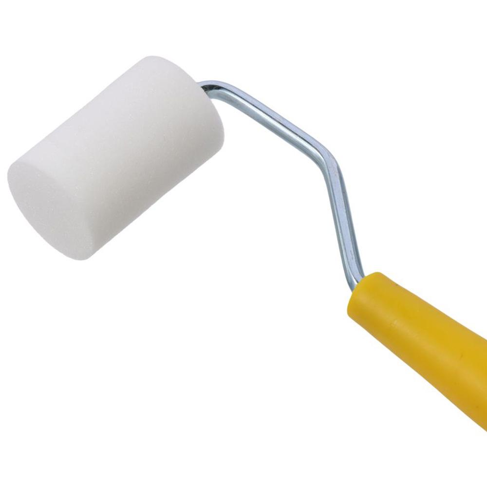 8Pcs White, Yellow Foam Paint Roller 2 Inch Sponge Small Roller Mini Paint Roller Kit  Cabinets