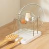 Pot Lid Holder Countertop Stand with Drip Tray Pot Lid Holder & Spoon Rest for Cooking Cutting Board Baking Sheet Utensil