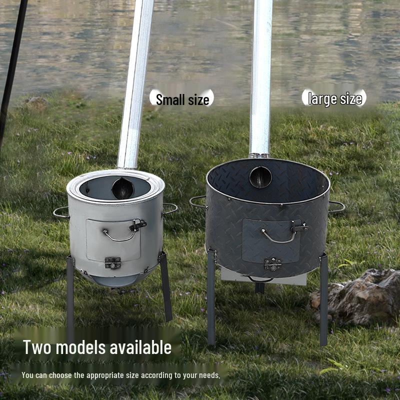 Traditional Smokeless Firewood Stove for Outdoor and Rural Use