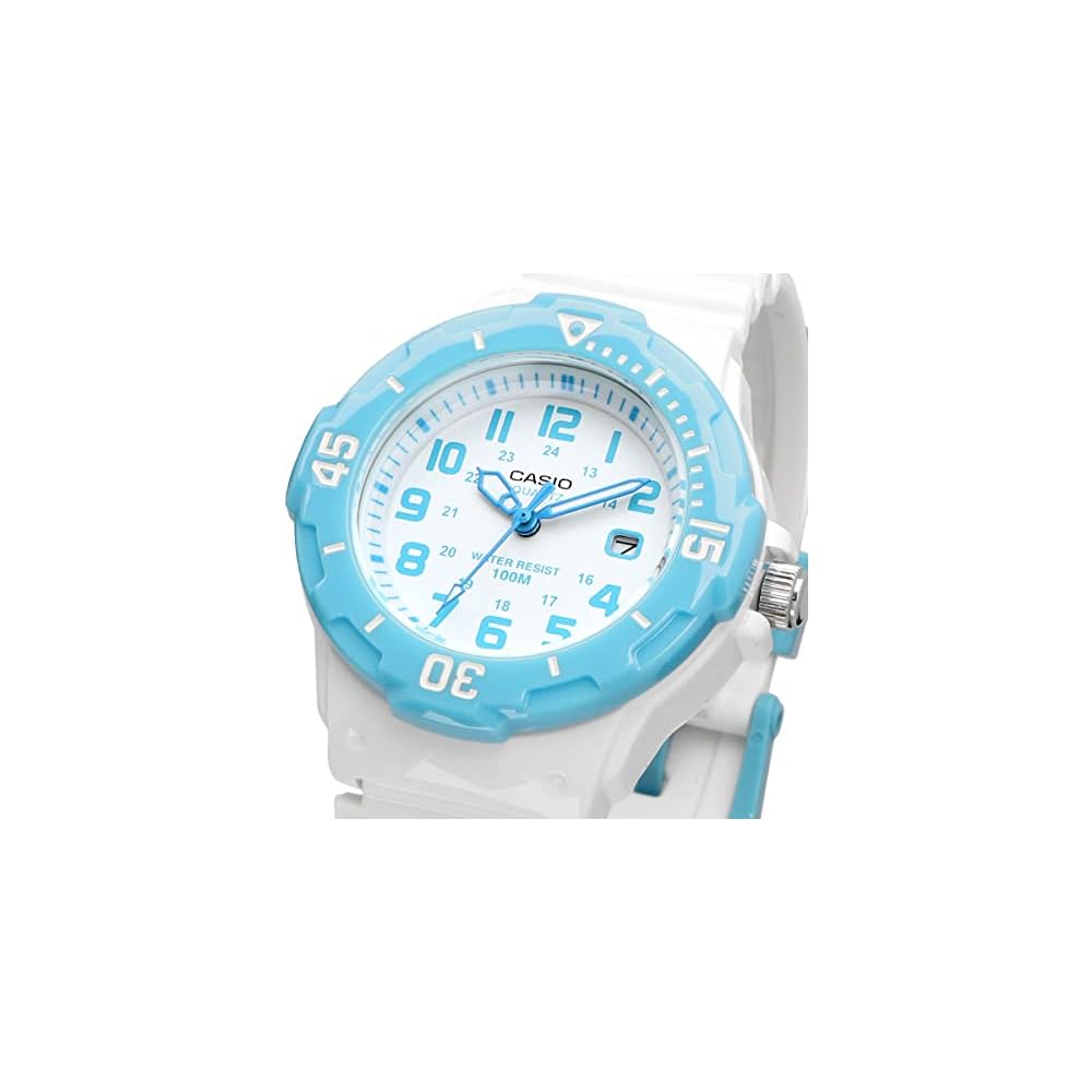 Casio LRW-200H-2BV Analog Watch Gloss White Blue for Women Kids Imported Model