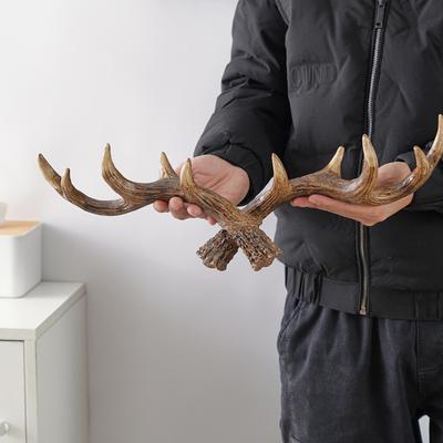 Gancio da Parete Vintage con Corna di Cervo, Gancio da Parete Rustico in Stile Fattoria, Appendiabiti da Parete Decorativo Robusto per Cappotti Chiavi Borse Cappelli Asciugamani