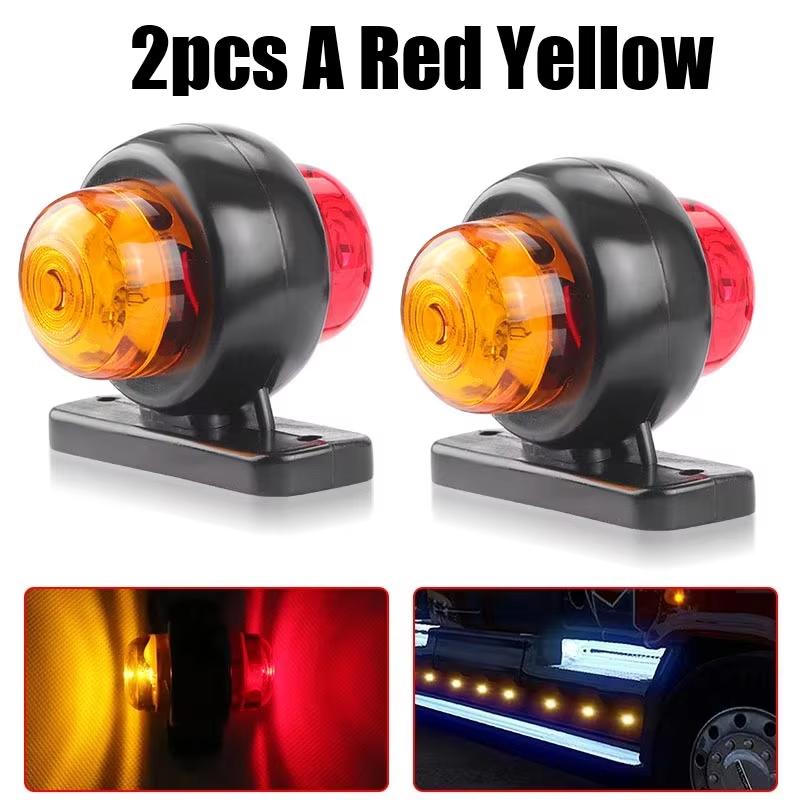 2 шт. Красные Белые Светодиодные Боковые Габаритные Огни Грузовик Огни Прицеп Задние Фонари 12В 24В Габаритные Указатели Освещение Габаритные Огни