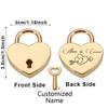 1 Stück Romantisches Herz Anpassbarer Name Hochzeitsschloss mit Schlüssel Hochzeits-Geburtstags-Reise-Geschenk Personalisierter Partnername Gravur Schloss