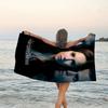 1pc The Vampire Diaries3 Beach Towel, Beach and Seaside Swimming Pool Equipment, Fashion Pattern, Rectangular, Travel Essentials